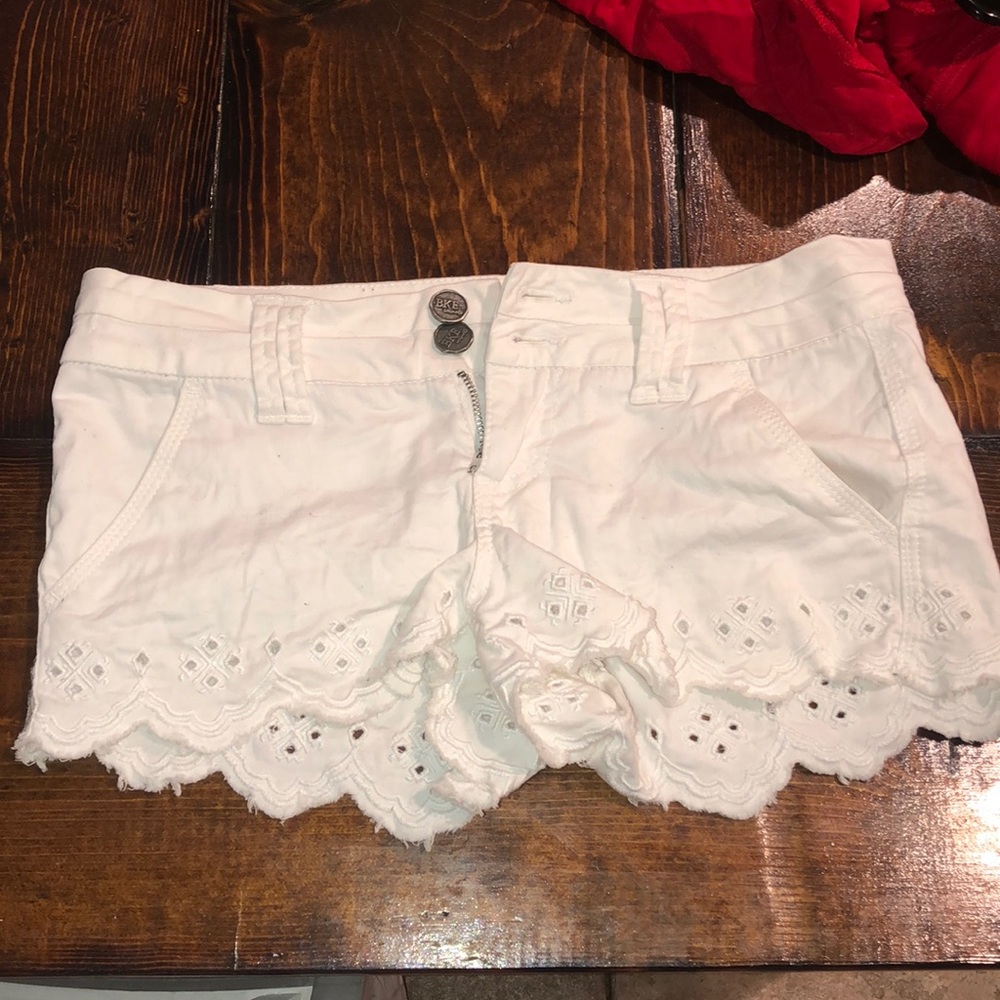BKE white eyelet shorts